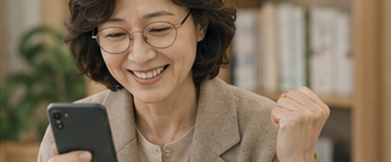 두칭 앱으로 두뇌훈련 하는 모습