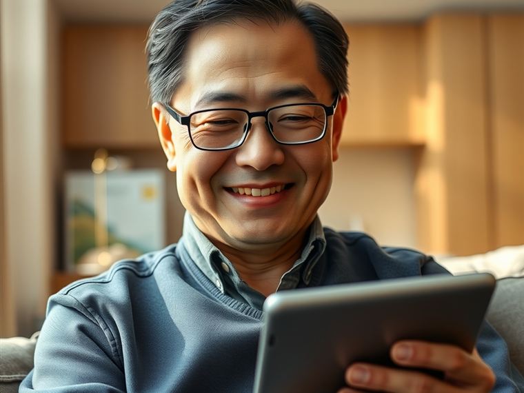 집에서 두뇌훈련 하는 시니어