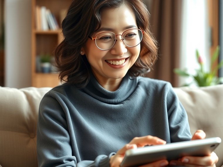 집에서 두뇌훈련 하는 시니어